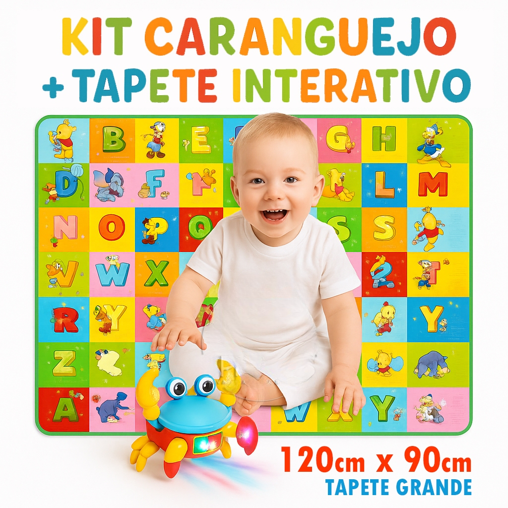 Kit Brinquedo Interativo Caranguejo Fujão