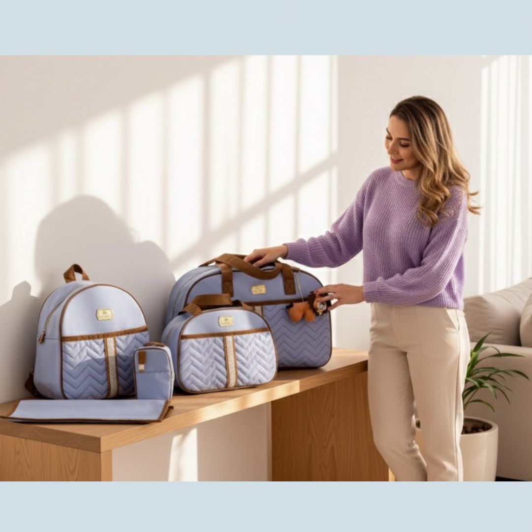 Kit Bolsa Maternidade 6 Peças