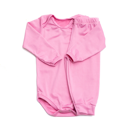 Conjunto Térmico Peluciado Bebê Inverno Body e Calça com Proteção UV