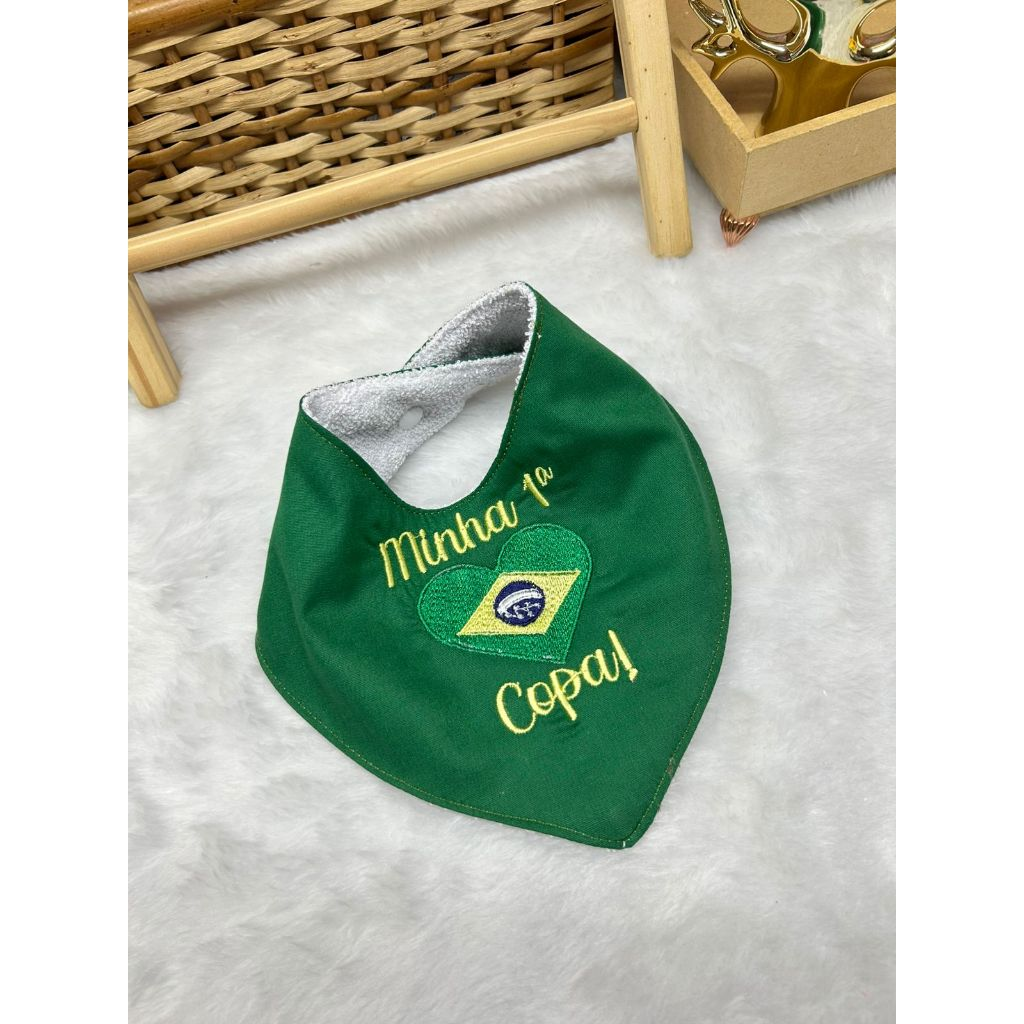 Babador Bandana Minha Primeira Copa