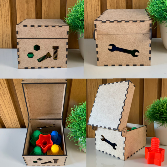 Kit Brinquedo de Montar com Parafusos e Porcas