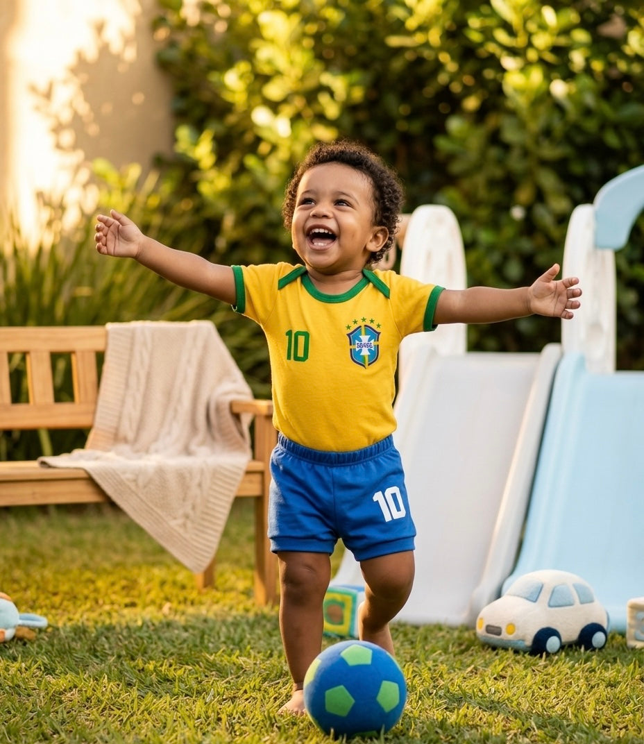 Body Personalizado Premium para Bebê em Suedine 100% Algodão
