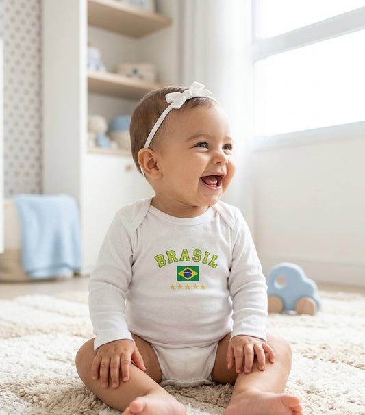 Body Infantil Brasil Premium em Algodão Goulfin