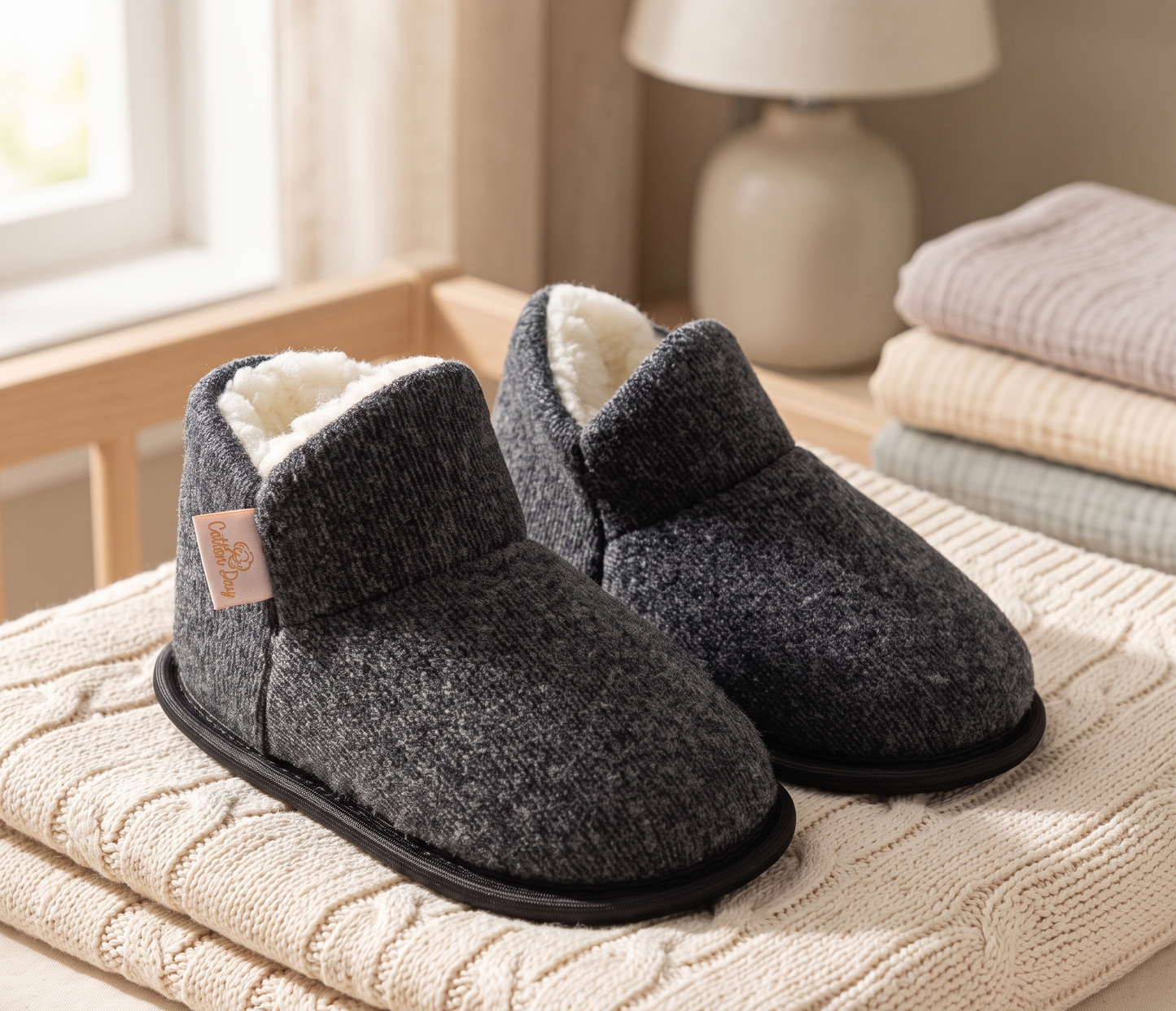 Pantufa Botinha Infantil Premium com Carneirinho – Conforto e Aconchego para os Pequenos