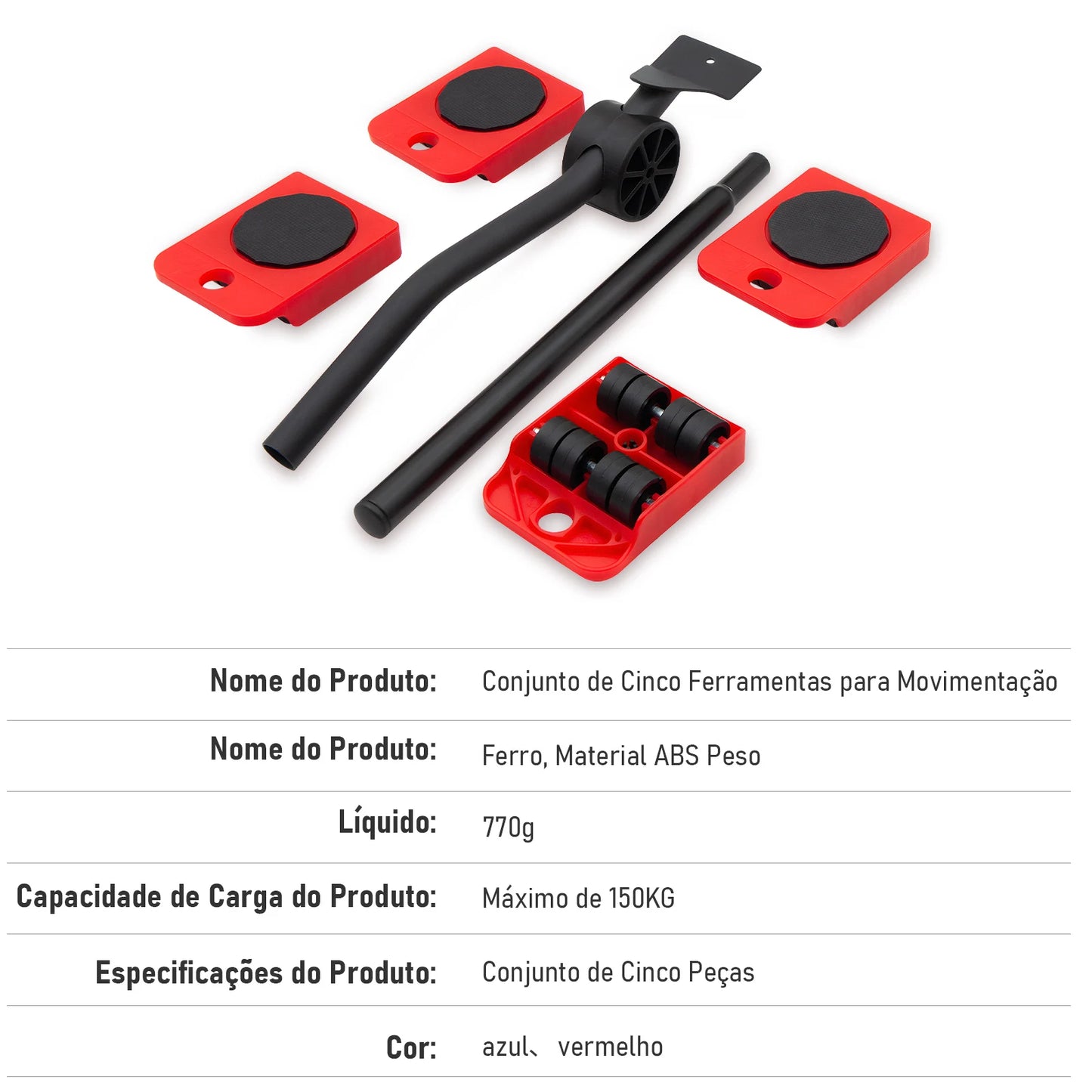 Levantador de Móveis com Rodinhas