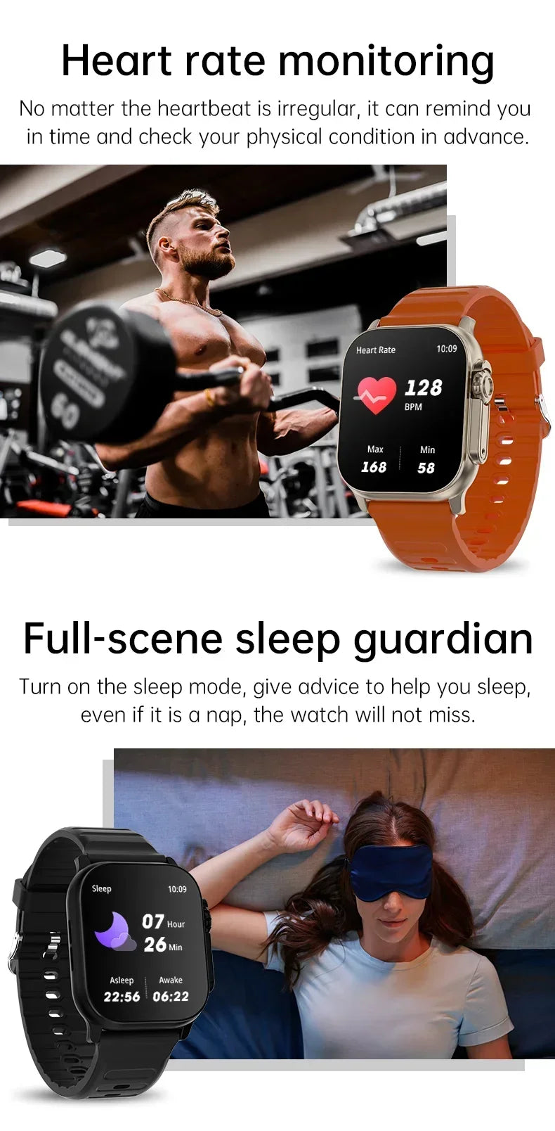 Novo Smart Watch T10 U2 Ultra Series 8 Bluetooth  Fitness