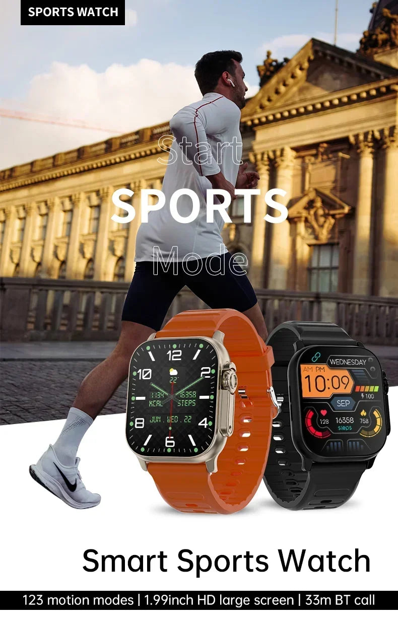 Novo Smart Watch T10 U2 Ultra Series 8 Bluetooth  Fitness