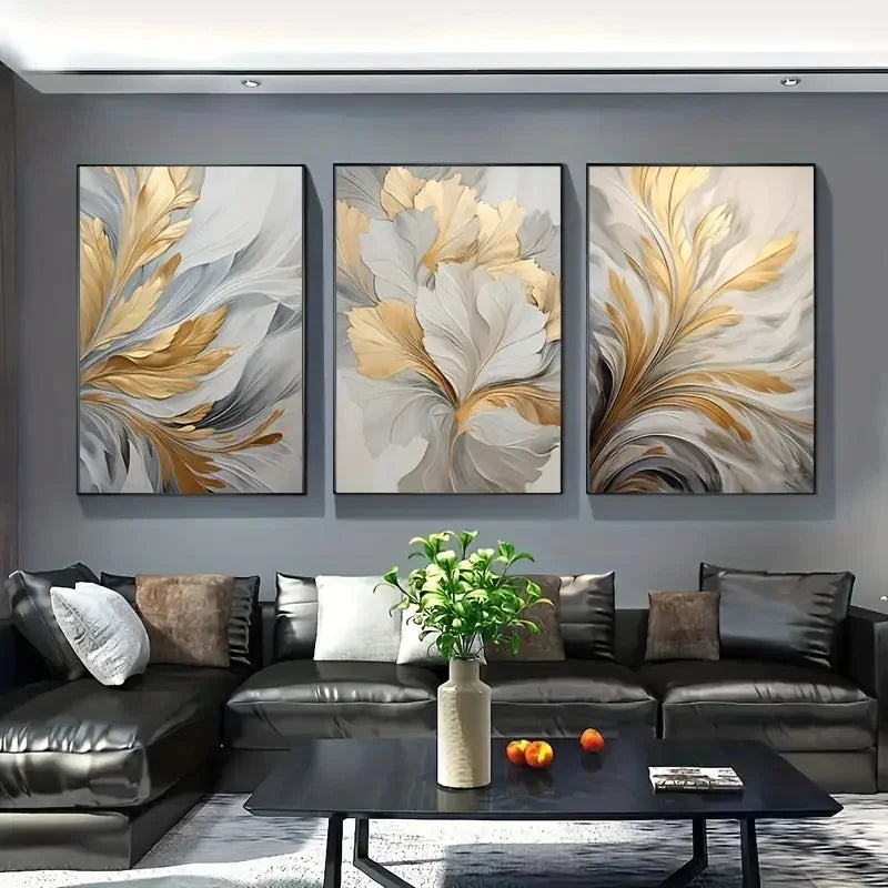 Arte de Parede de Luxo: 3 Peças para Decorar