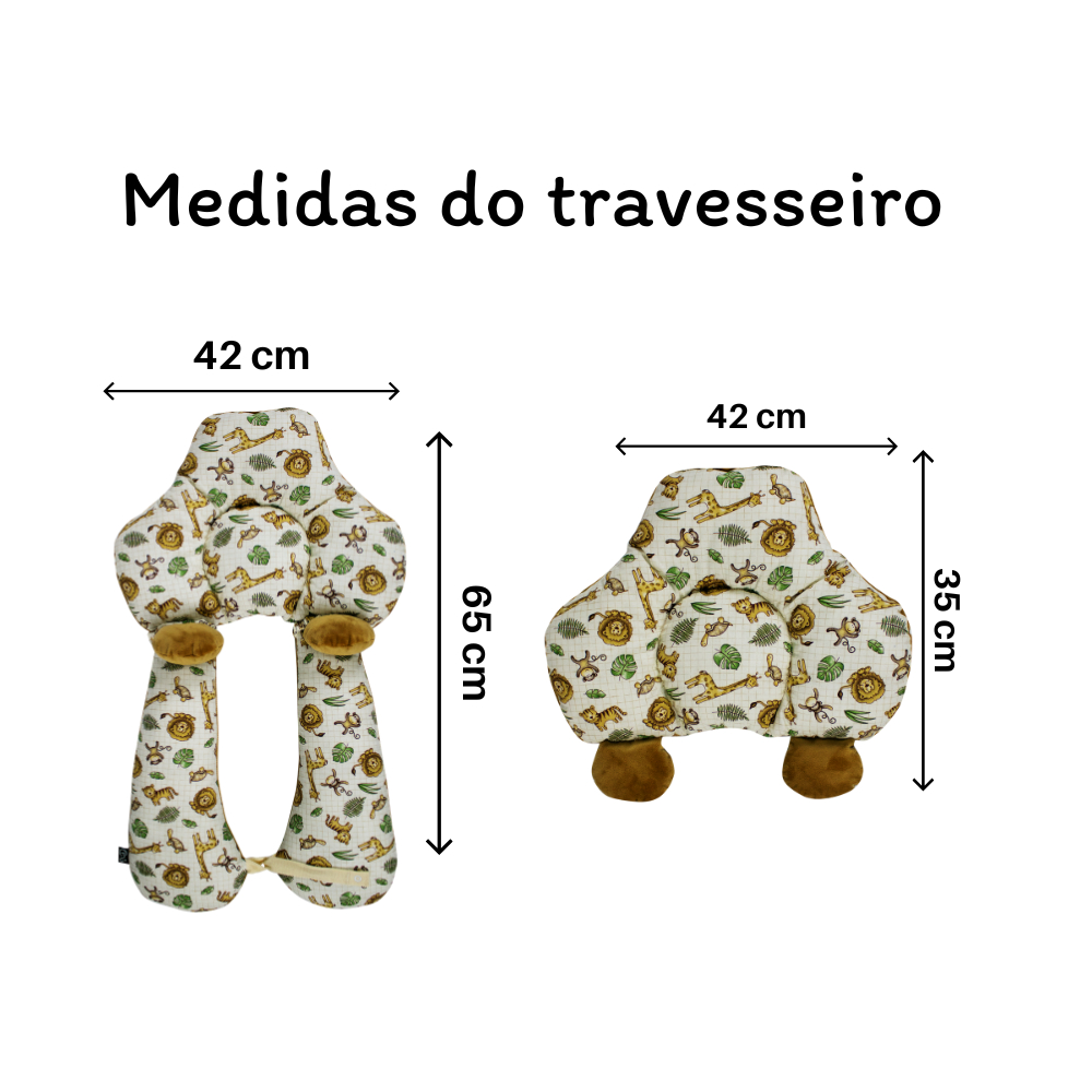 Travesseiro Para Bebê Anatômico Almofada Ninho De Segurança Dormir Calmante 2 em 1 Dupla Face
