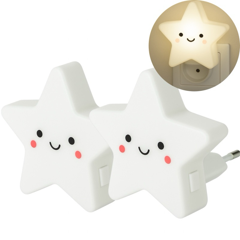 Kit 2 Luminárias LED de Tomada - Luz Noturna Estrela
