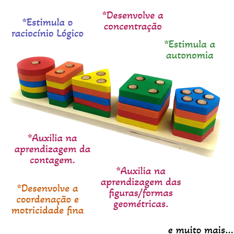 Brinquedo Educativo de Madeira  Montessori