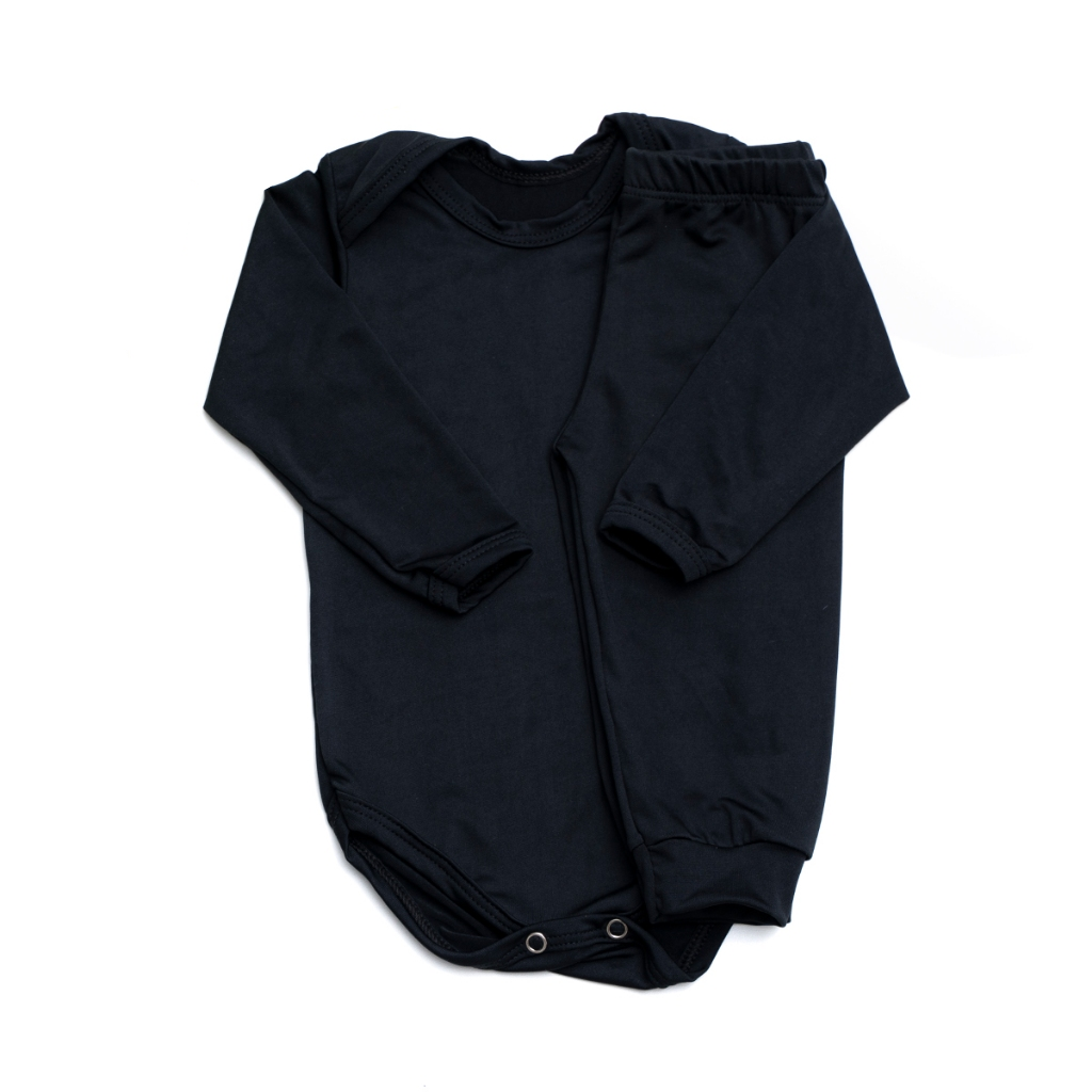 Conjunto Térmico Peluciado para Bebê – Body Manga Longa e Calça Segunda Pele