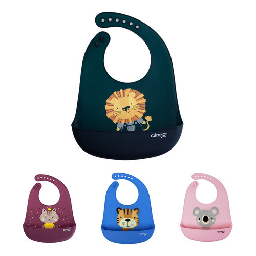 Babador em Silicone com Bolso Coletor